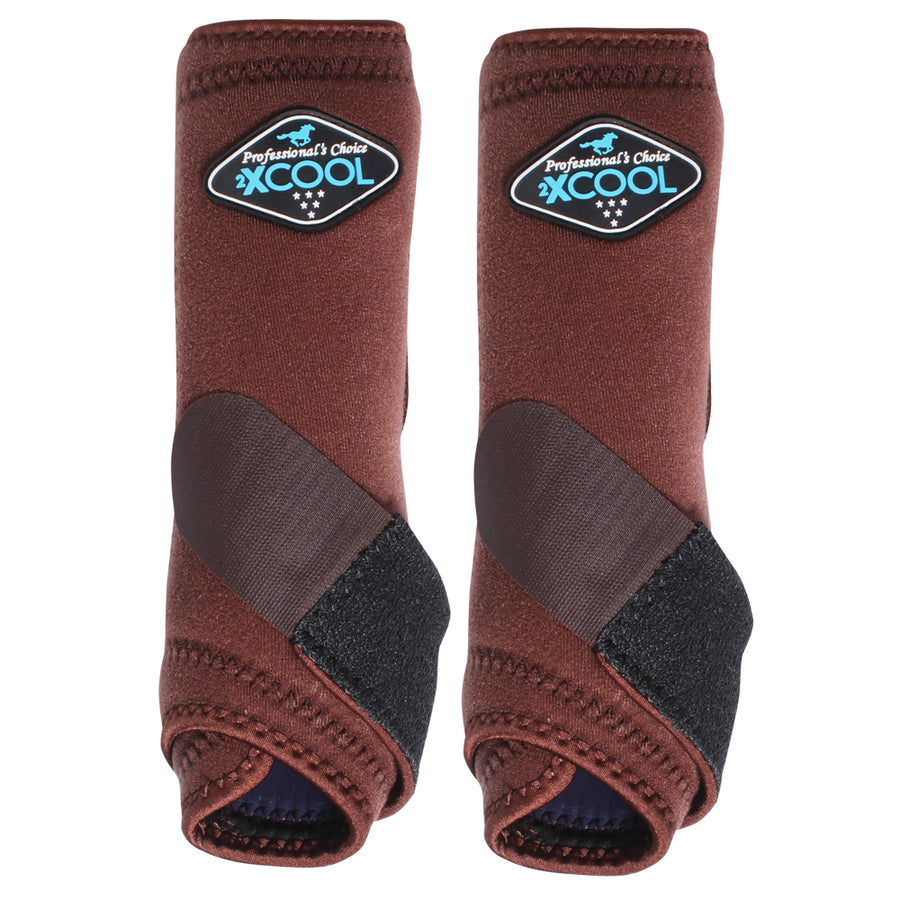 Small Professionals Choice 2XCOOL H. Sports Front Boots Pair Chocolate by Hilason – Cowboy and equestrian accessories