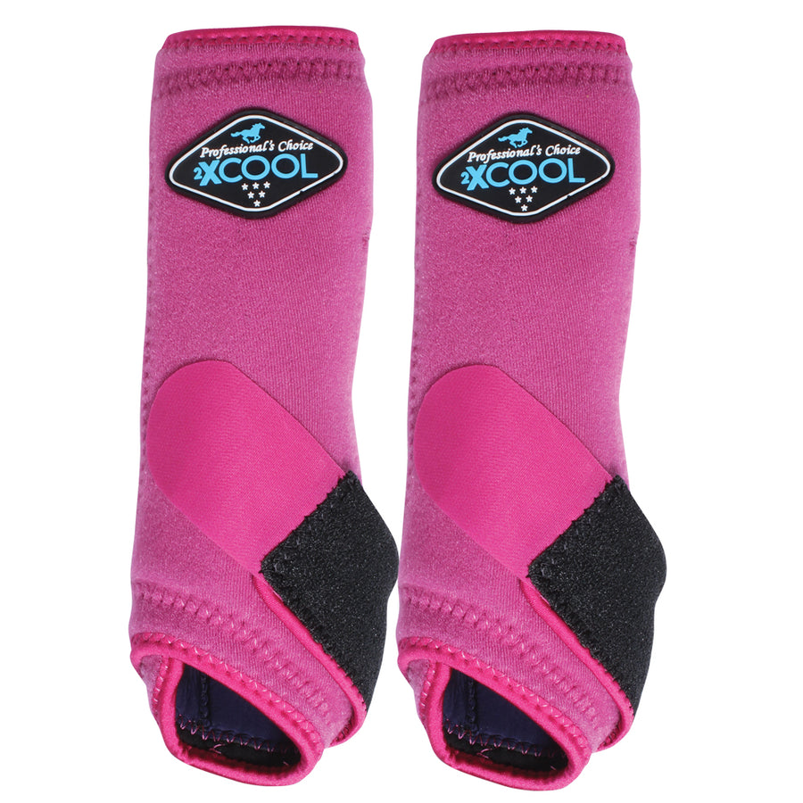 Professionals Choice 2XCOOL H. Sports Front Boots Pair Raspberry – by Hilason – Cowboy and equestrian accessories