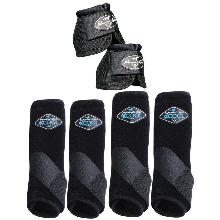Small Professionals Choice H. 2XCOOL Ballistic Sport Bell Boots 6 Pack by Hilason – Cowboy and equestrian accessories