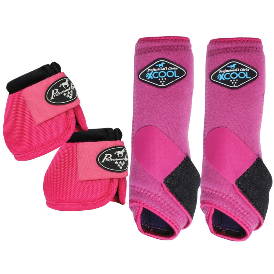 Sml Professionals Choice 2XCOOL Ballistic H. Front Bell Boots 4pk – by Hilason – Cowboy and equestrian accessories