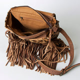 American Darling Cross body Bag for Women, Hair-On Cowhide Western Purse with Fringes, Concho, and YKK Zipper