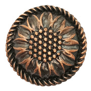 HILASON Pc Western Screw Back Concho Sunflower Round Copper Cowgirl | Bridle Conchos Belt Slotted