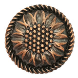 2 piece Western Screw Back Concho Sunflower Round Copper Cowgirl Hilason - Uhorse