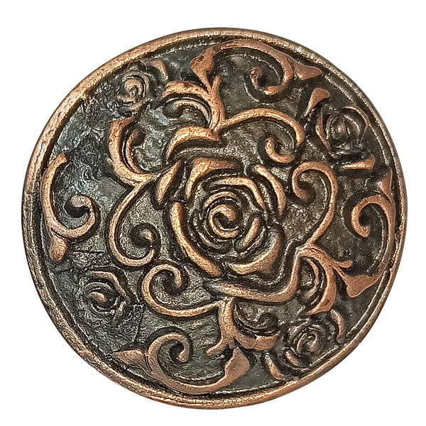 Western Screw Back Concho Rose Round Copper Cowgirl Hilason - Uhorse