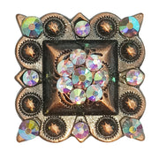HILASON Pc Western Screw Back Square Berry Concho Copper Cowgirl Black Color | Bridle Conchos Slotted