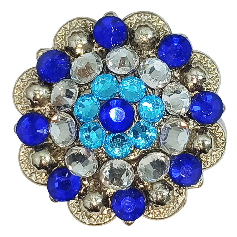 8 piece Western Screw Back Concho Turquoise Berry Nickle Cowgirl Hilason - Uhorse