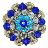 8 piece Western Screw Back Concho Turquoise Berry Nickle Cowgirl Hilason - Uhorse