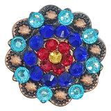 4 Pc W. Screw Back Concho Turquoise Berry Copper Cowgirl Hilason – by Hilason – Cowboy and equestrian accessories