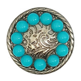 2 piece Western Screw Back Concho Round Rope engraved Nickle Cowgirl Hilason - Uhorse