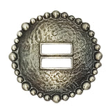 W. Screw Back Antique Finish Slotted Concho Cowgirl Hilason by Hilason – Cowboy and equestrian accessories