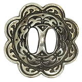 16 Pc W. Screw Back Nickel Slotted Concho Cowgirl Hilason by Hilason – Cowboy and equestrian accessories