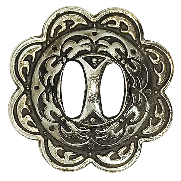 Western Screw Back Nickle Slotted Concho Cowgirl Hilason - Uhorse