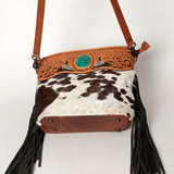 American Darling Clutch Hand Tooled Saddle Blanket Fabric Genuine