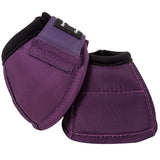 Purple nylon horse bell boots with black cuff trim - Uhorse
