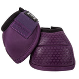 Purple nylon horse bell boots with textured grip sole - Uhorse