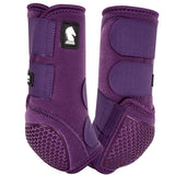 Purple nylon horse leg boots with grip sole detail - Uhorse