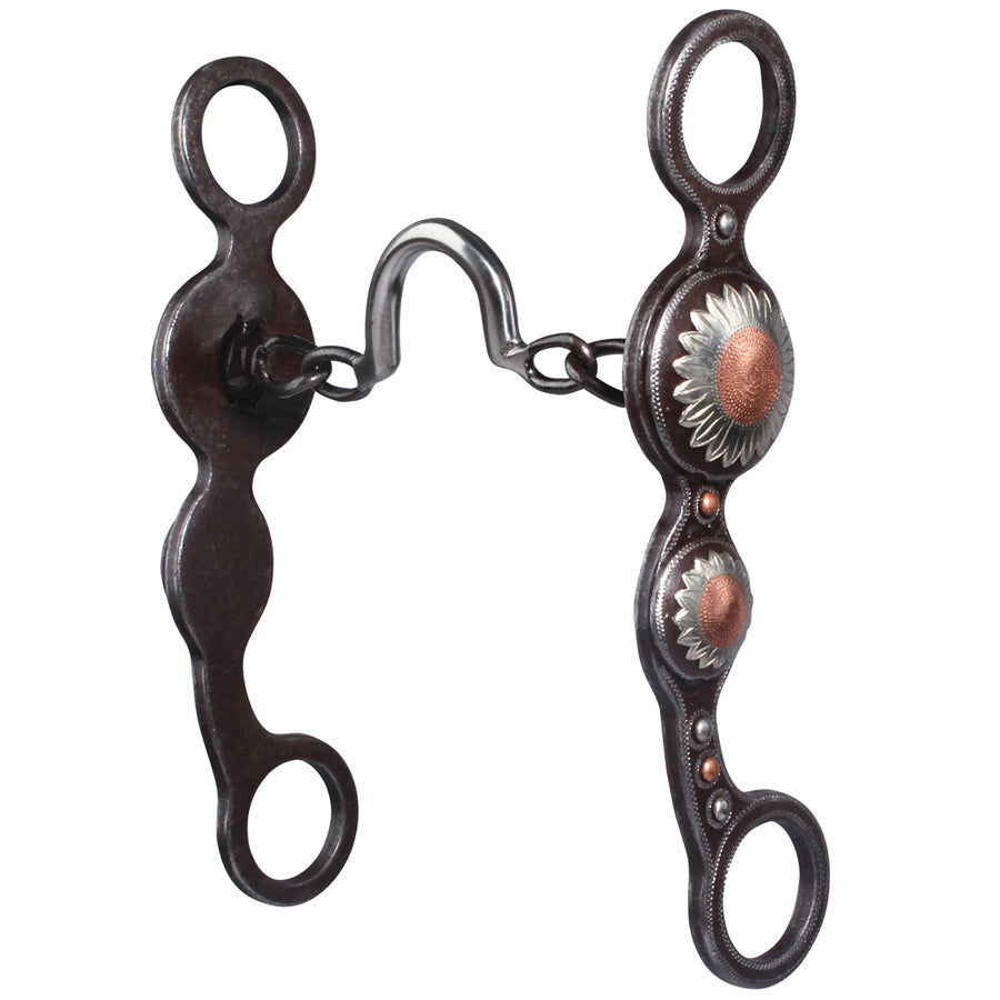 5 1/4 in Mouth Professionals Choice H. Bit Ported Chain Sunflower – by Hilason – Cowboy and equestrian accessories