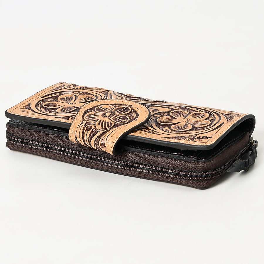 American Darling Wallet Hand Tooled Genuine Leather Women Bag Western Handbag Purse