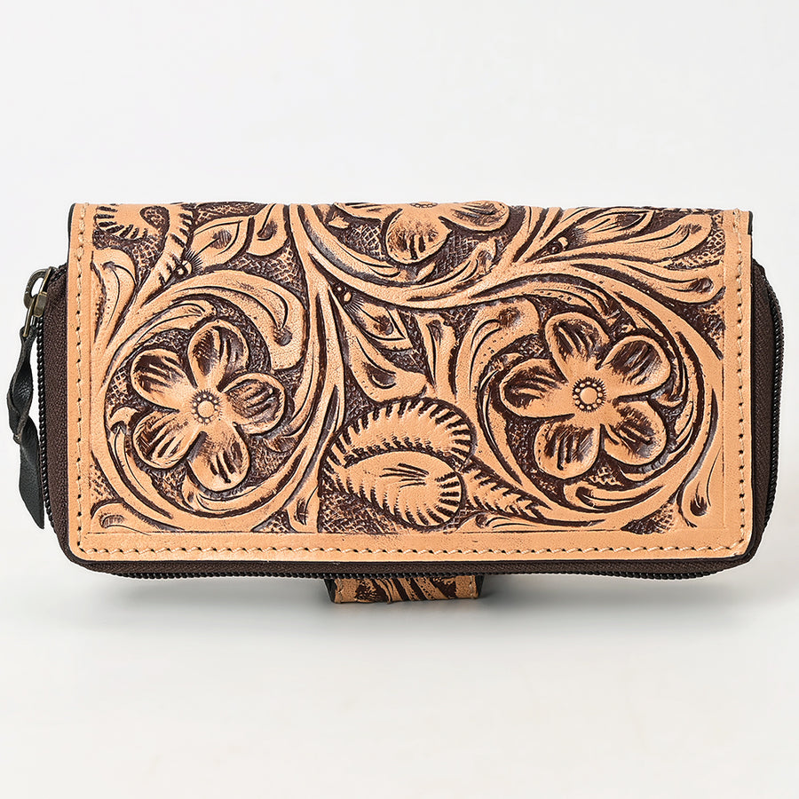 American Darling Wallet Hand Tooled Genuine Leather Women Bag Western Handbag Purse
