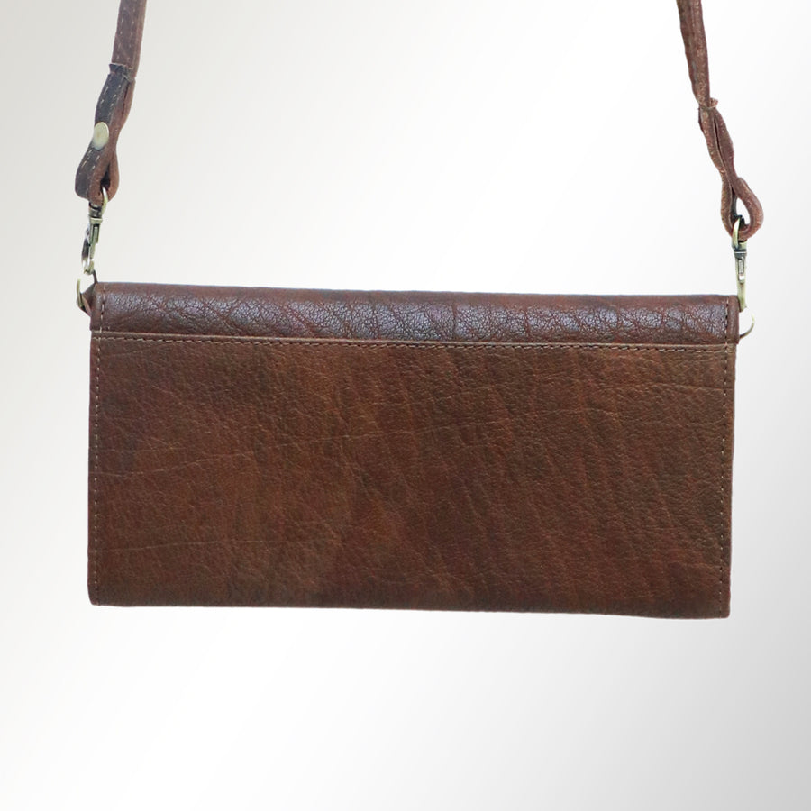 American Darling Small Cross body Bag, Genuine Vegetable Tanned Full Grain Leather, Western Organiser Purse, 4in X 8in X 1in