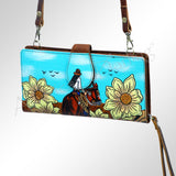 American Darling Wristlet Genuine Leather Women Bag Western Handbag Purse