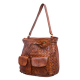 Never Mind Nmbgm126 Bucket Vintage Handmade Genuine Cowhide Leather Women Bag Western Handbag Purse