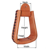 Bar H Equine Western Horse Heavy-Duty Nickle Plated Wooden Stirrups