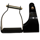 Bar H Equine Western Horse Heavy-Duty Endurance Slanted Stirrups Black