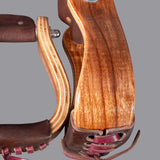 BAR H EQUINE Western Horse 5 In Height 5 In Width Curved Wooden Stirrups