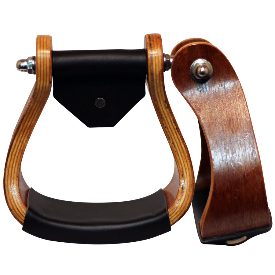 Curved Stirrups|Wooden Stirrups|Endurance Stirrups|Angled Stirrups|Padded Stirrups - Uhorse