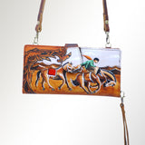 American Darling Wristlet Genuine Leather Women Bag Western Handbag Purse