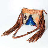 American Darling Cross Body Hand Tooled Saddle Blanket Genuine Leather Western Women Bag Handbag Purse | Crossbody for Cute