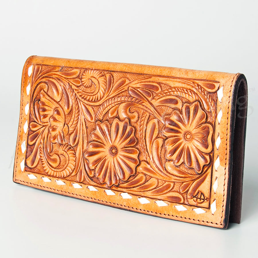 American Darling Wallet Hand Tooled Genuine Leather Western Women Bag | Handbag Purse Wristlet Travel Clutch - Uhorse