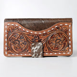 American Darling ADBGZ397A Wallet Hand Tooled Hair On Genuine Leather women bag western handbag purse