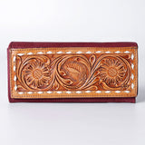 American Darling Wallet Hand Tooled Genuine Leather Western Women Bag | Handbag Purse Wristlet Travel Clutch
