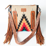 American Darling ADBGZ422A Signature Crossbody Hand Tooled Saddle Blanket Genuine Leather women bag western handbag purse