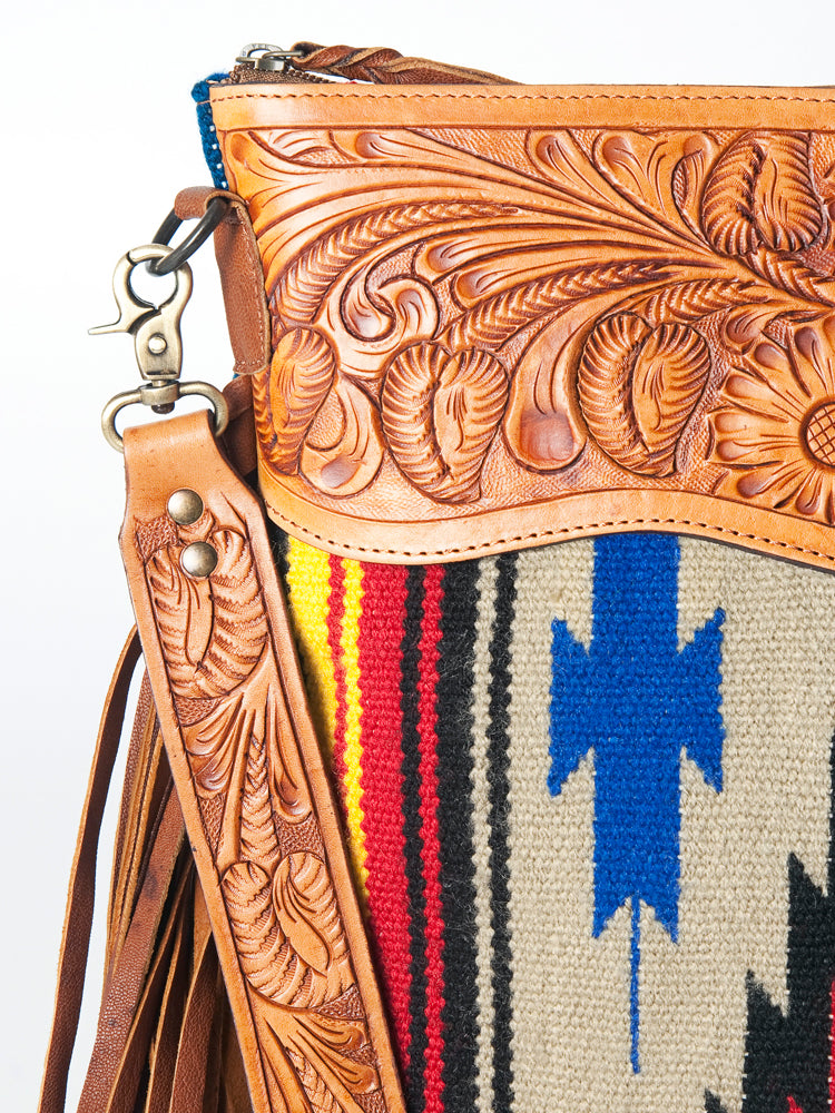 American Darling Signature Crossbody Hand Tooled Saddle Blanket Genuine Leather Women Bag Western Handbag Purse
