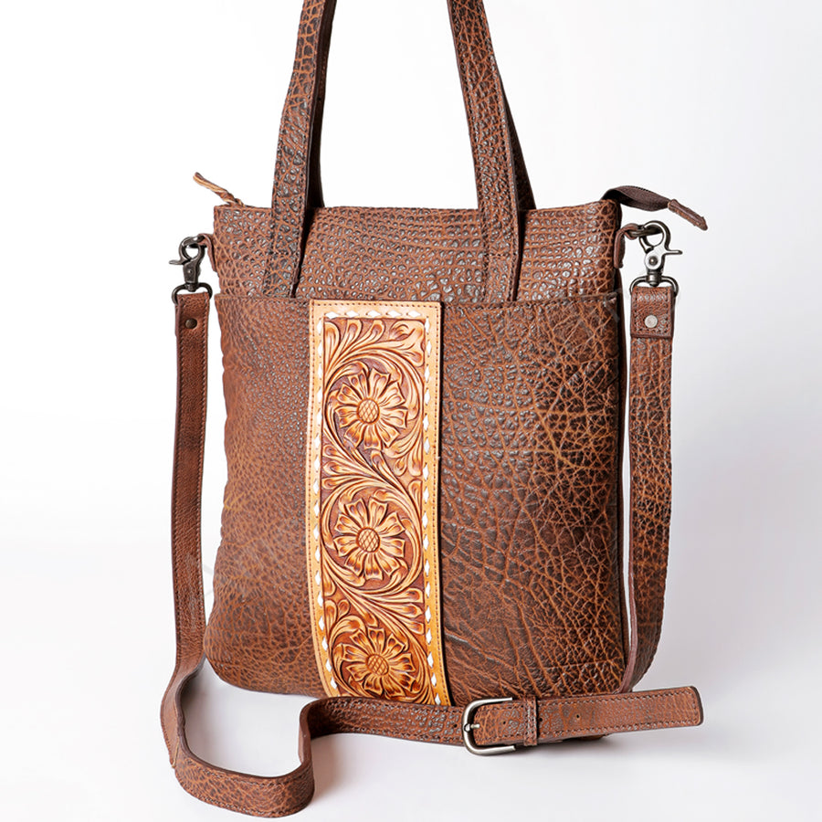 American Darling Tote Hand Tooled Genuine Leather women bag western handbag purse - Uhorse