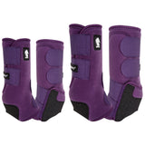 Classic Equine Legacy System Horse Front Hind boots Eggplant