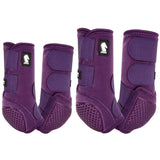 Classic Equine Flexion Legacy Horse Front Hind boots Eggplant