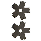 Set of 2 Shank 2-1/4 in Hilason Black Steel Get A Grip Rowel - Uhorse