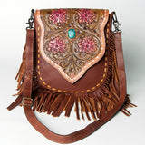 American Darling ADBGZ474 Large Crossbody Hand Tooled Genuine Leather Women Bag Western Handbag Purse