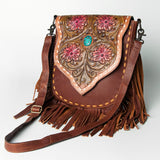 American Darling ADBGZ474 Large Crossbody Hand Tooled Genuine Leather Women Bag Western Handbag Purse