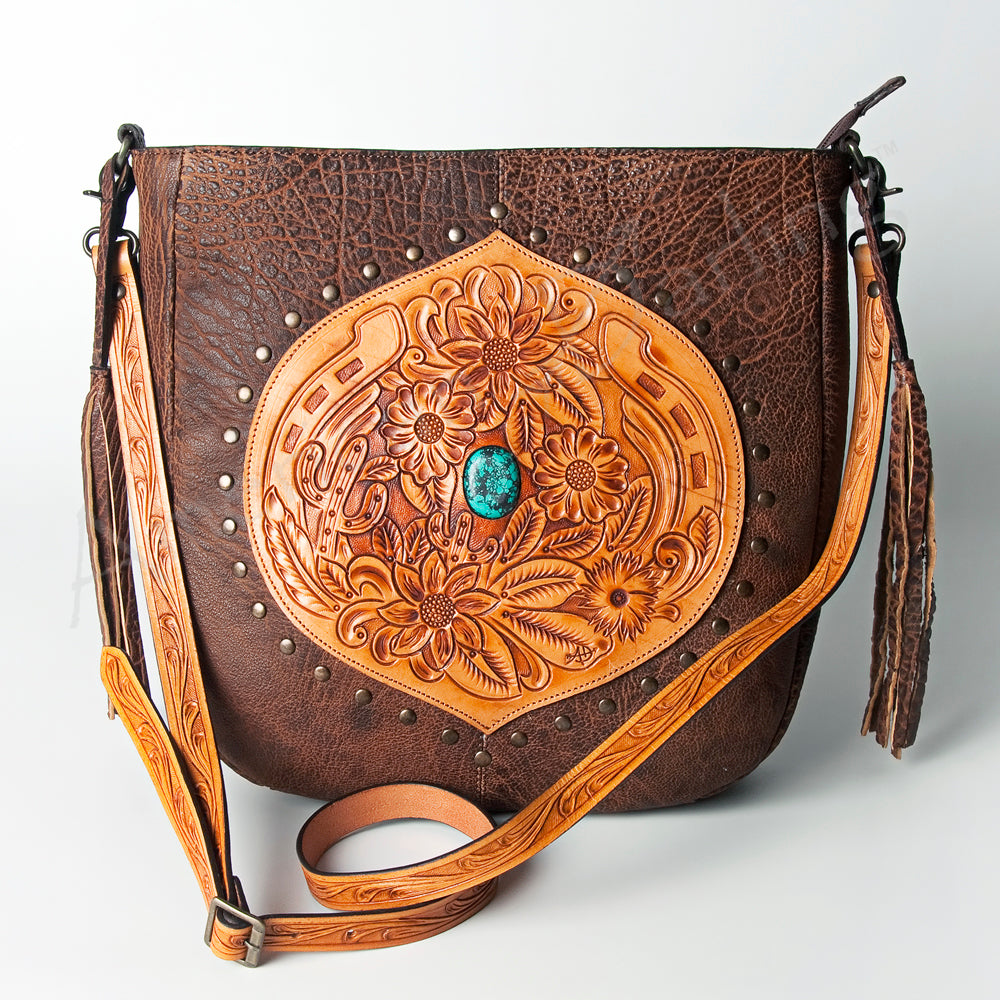 Hand Tooled Mexican Leather Sunflower Purse – Ilumina Mi Corazon