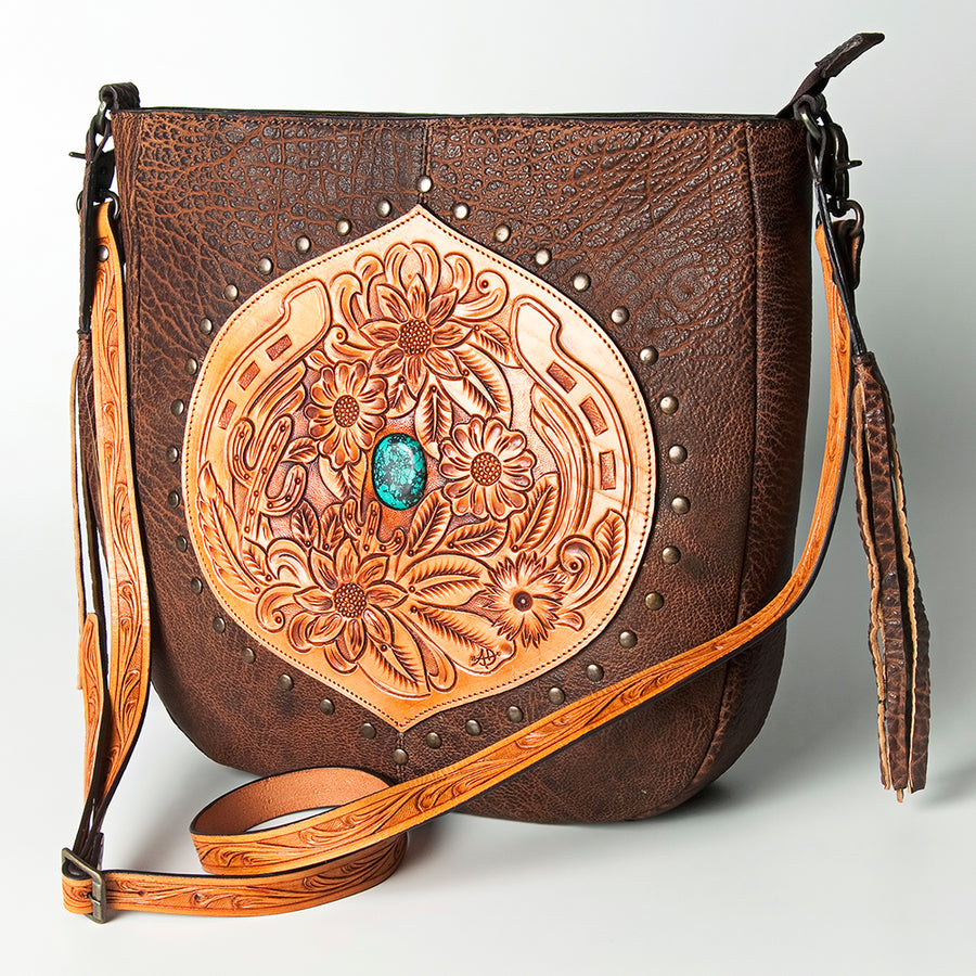 American Darling Crossbody Hand Tooled Genuine Leather Women Bag Western Handbag Purse - Uhorse