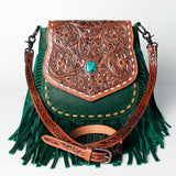 American Darling Messenger Hand Tooled Genuine Leather women bag western handbag purse