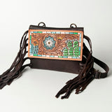 American Darling ADBGZ190A Small Crossbody Hand Tooled Genuine Leather women bag western handbag purse