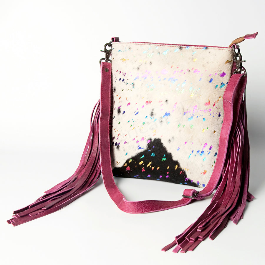 American Darling Cross Body Hair-On Genuine Leather Western Women Bag | Pink Handbag Purse Crossbody for Cute - Uhorse