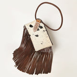 American Darling ADBGZ328A Wristlet Hand Tooled Hair On Genuine Leather women bag western handbag purse