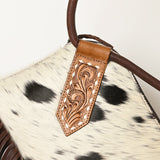 American Darling ADBGZ328A Wristlet Hand Tooled Hair On Genuine Leather women bag western handbag purse